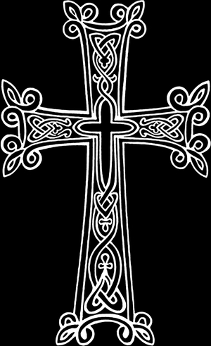 Крест узорный - картинки для гравировки